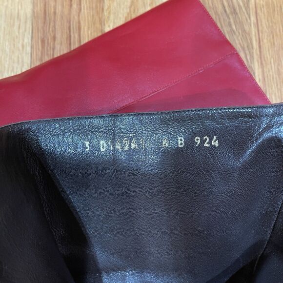 Cole Haan City Red Leather Pointed Toe Ankle Boots Kitten Heel Womens Size 6 EUC - Picture 10 of 16